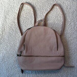 Vera Pelle Small Pink Italian Leather Backpack